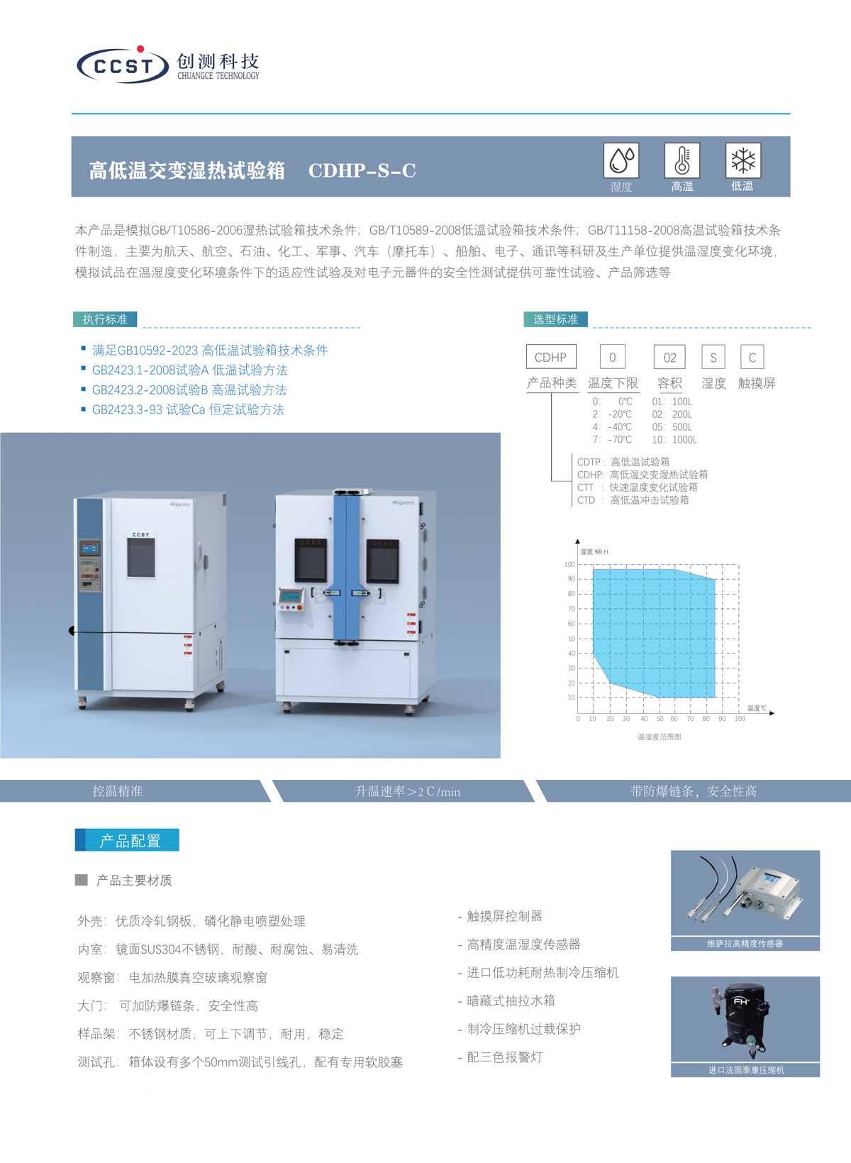 高低溫交變濕熱試驗箱產品特點